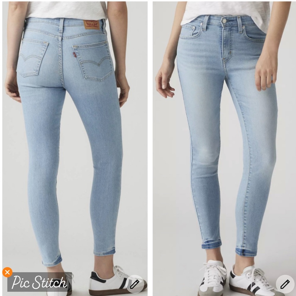 Levi's Light Blue Skinny Jeans - High Rise Fit